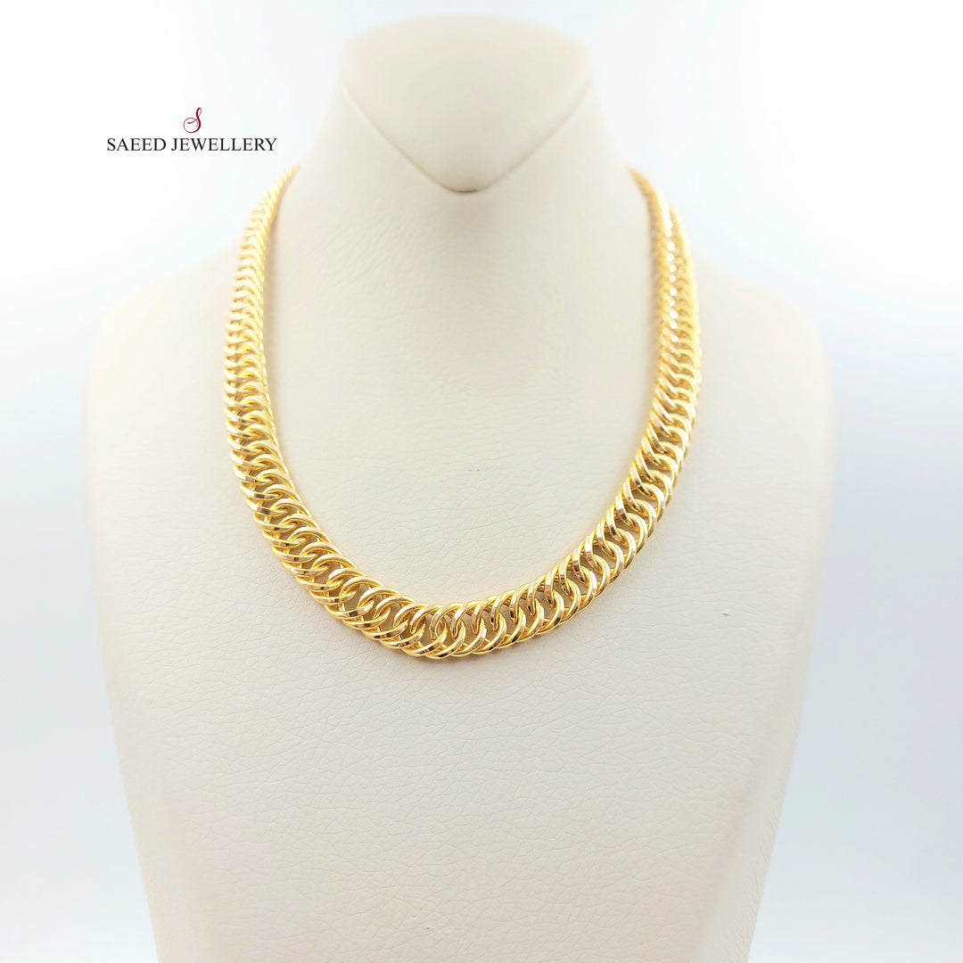 21K عقد جنزير-مجوهرات الشيخ سعيد-Saeed Jewelry 