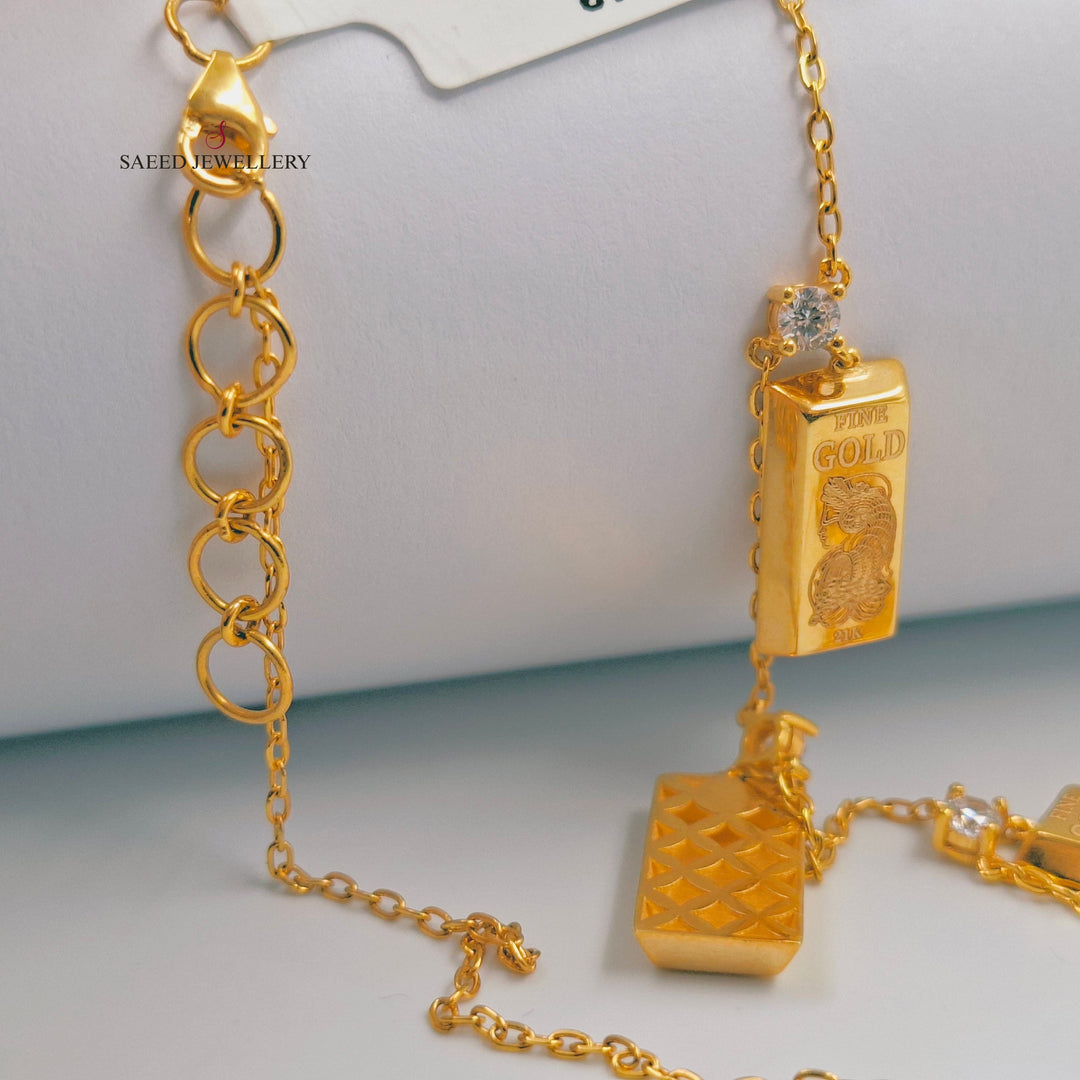 21K عقد اونصه دنانديش-مجوهرات الشيخ سعيد-Saeed Jewelry 