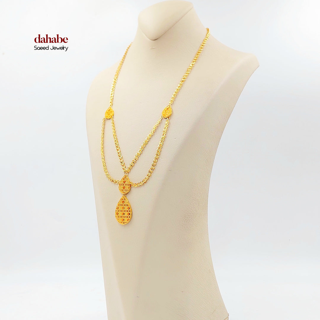 21K عقد اكسترا-مجوهرات الشيخ سعيد-Saeed Jewelry 