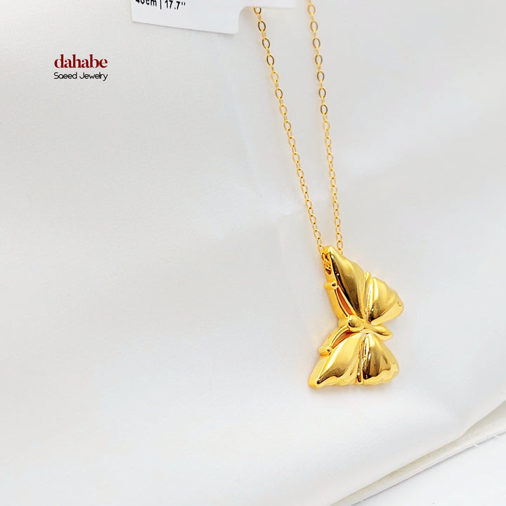 21K عقد فراشة اكسترا-مجوهرات الشيخ سعيد-Saeed Jewelry 