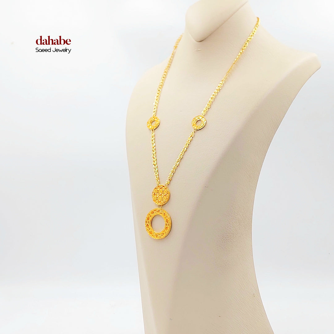 21K عقد اكسترا-مجوهرات الشيخ سعيد-Saeed Jewelry 