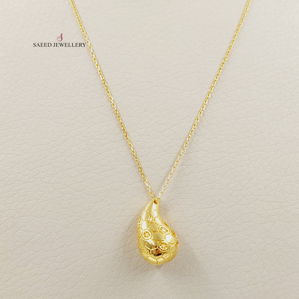 21K عقد لوزة اكسترا-مجوهرات الشيخ سعيد-Saeed Jewelry 