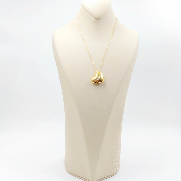 21K عقد قلب اكسترا-مجوهرات الشيخ سعيد-Saeed Jewelry 