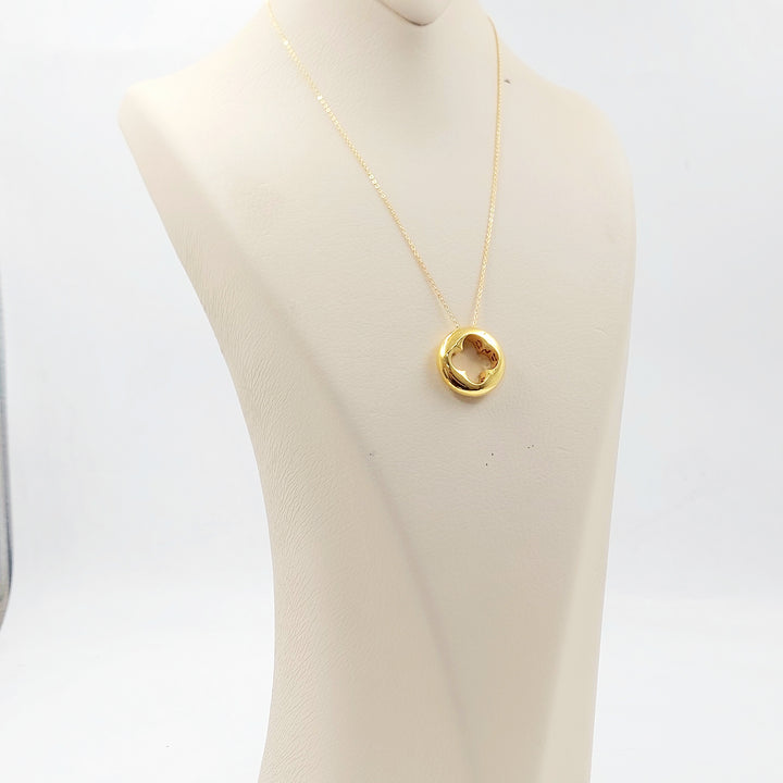 21K عقد وردة اكسترا-مجوهرات الشيخ سعيد-Saeed Jewelry 