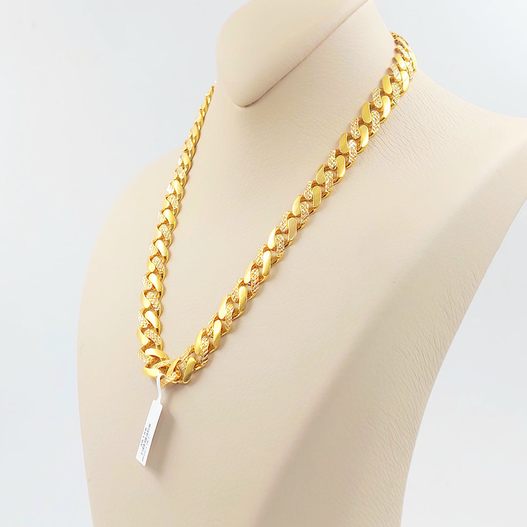 21K عقد جنزير اكسترا-مجوهرات الشيخ سعيد-Saeed Jewelry 