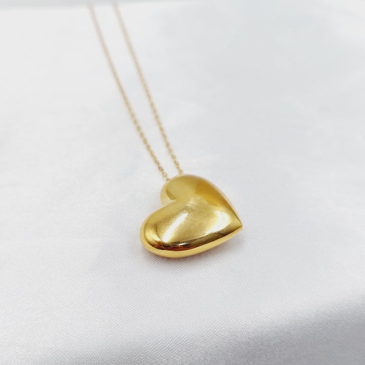 21K عقد قلب اكسترا-مجوهرات الشيخ سعيد-Saeed Jewelry 