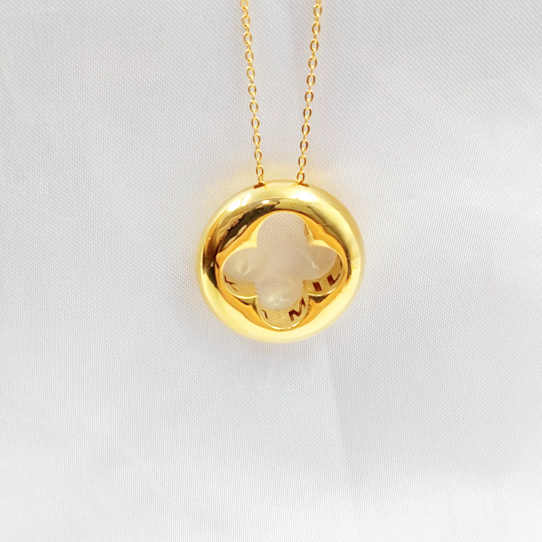 21K عقد وردة اكسترا-مجوهرات الشيخ سعيد-Saeed Jewelry 