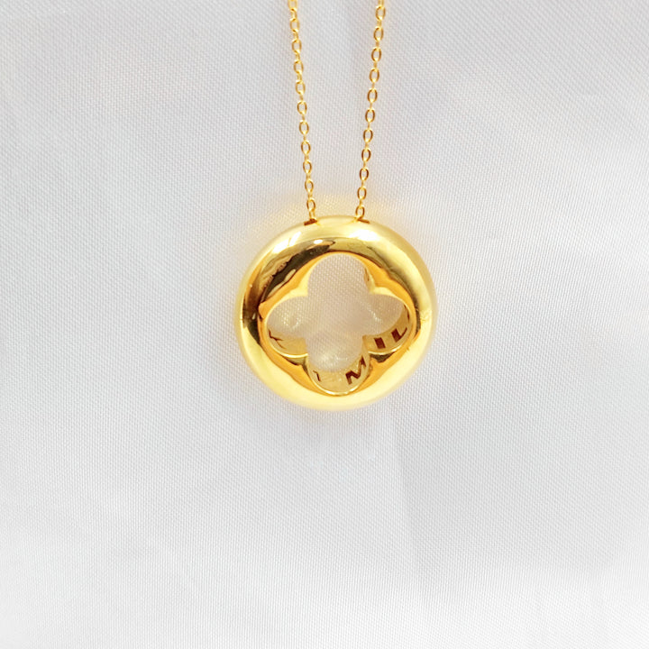 21K عقد وردة اكسترا-مجوهرات الشيخ سعيد-Saeed Jewelry 