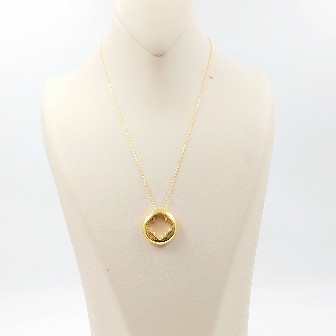 21K عقد وردة اكسترا-مجوهرات الشيخ سعيد-Saeed Jewelry 