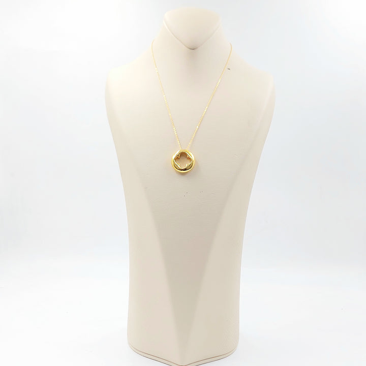 21K عقد وردة اكسترا-مجوهرات الشيخ سعيد-Saeed Jewelry 