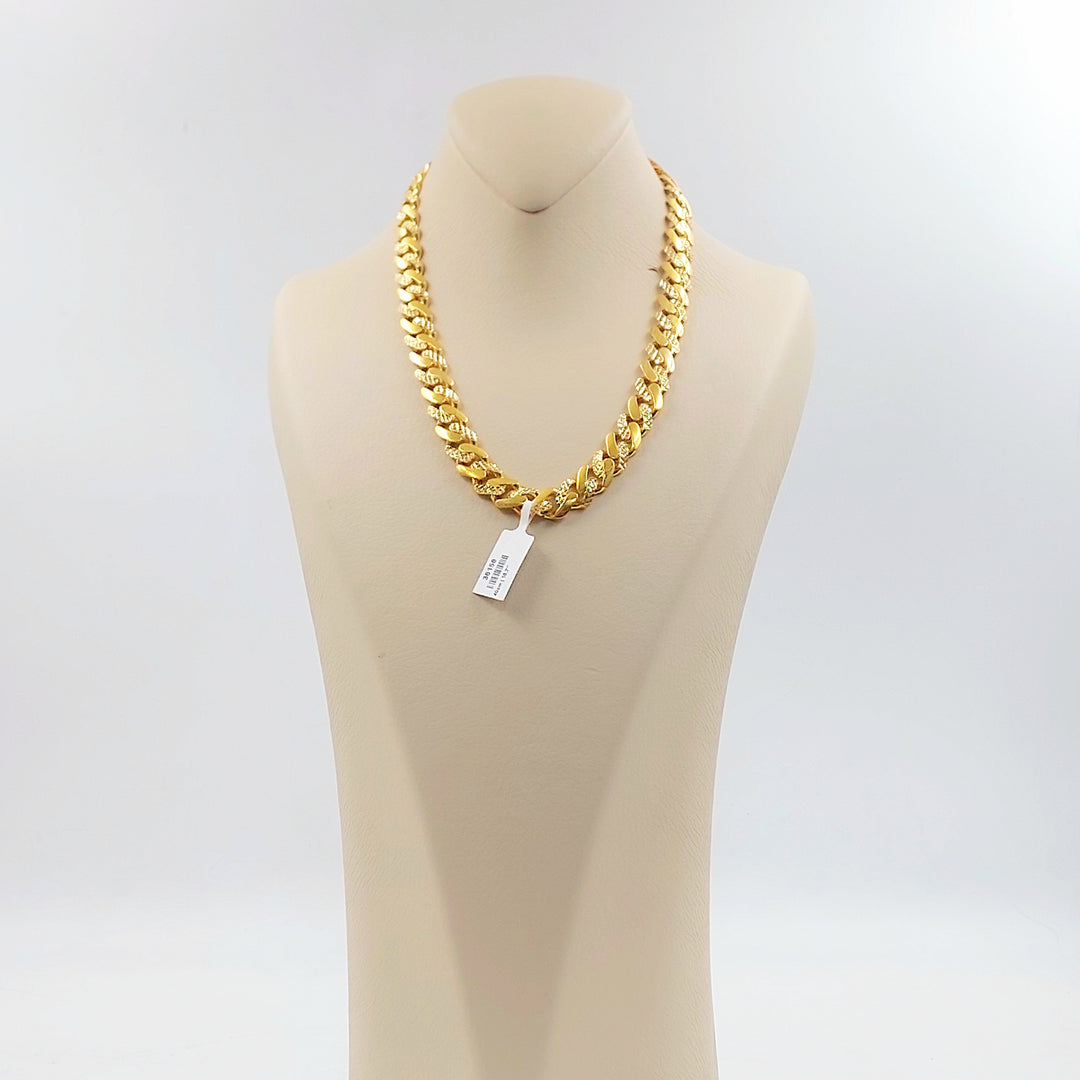 21K عقد جنزير اكسترا-مجوهرات الشيخ سعيد-Saeed Jewelry 