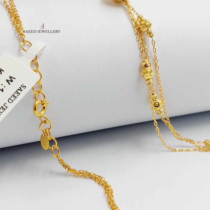 21K عقد طابات اكسترا-مجوهرات الشيخ سعيد-Saeed Jewelry 