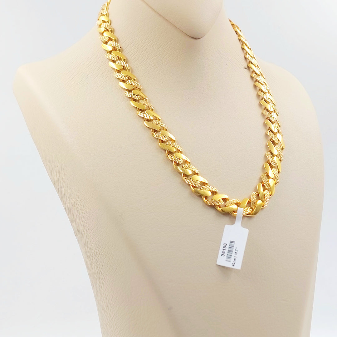 21K عقد جنزير اكسترا-مجوهرات الشيخ سعيد-Saeed Jewelry 