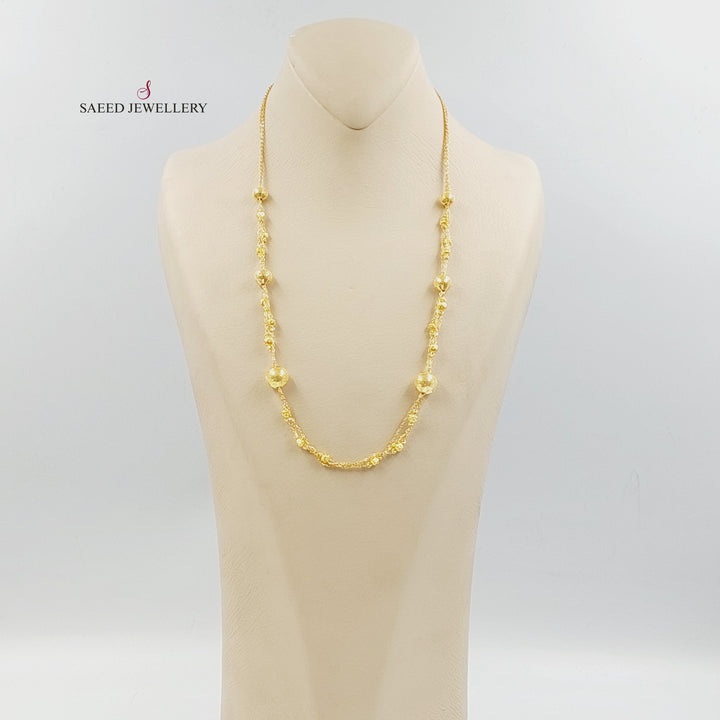 21K عقد طابات اكسترا-مجوهرات الشيخ سعيد-Saeed Jewelry 