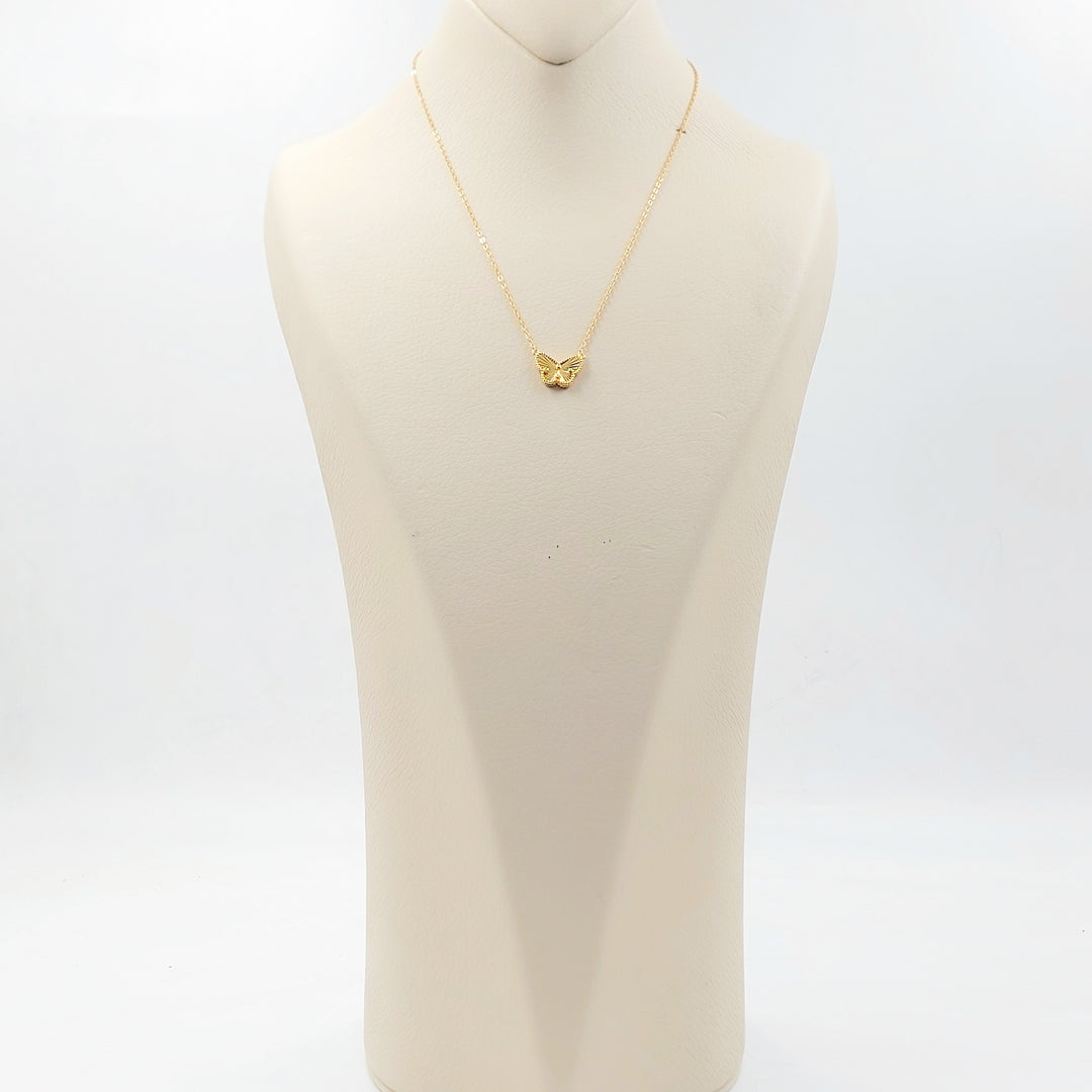 21K عقد فراشة اكسترا-مجوهرات الشيخ سعيد-Saeed Jewelry 