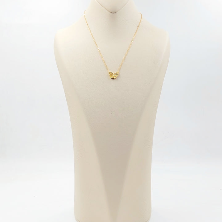 21K عقد فراشة اكسترا-مجوهرات الشيخ سعيد-Saeed Jewelry 