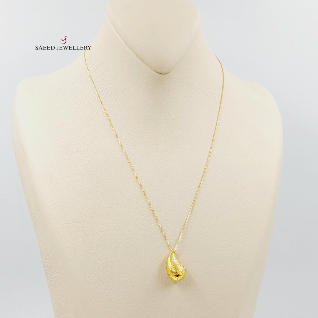 21K عقد لوزة اكسترا-مجوهرات الشيخ سعيد-Saeed Jewelry 