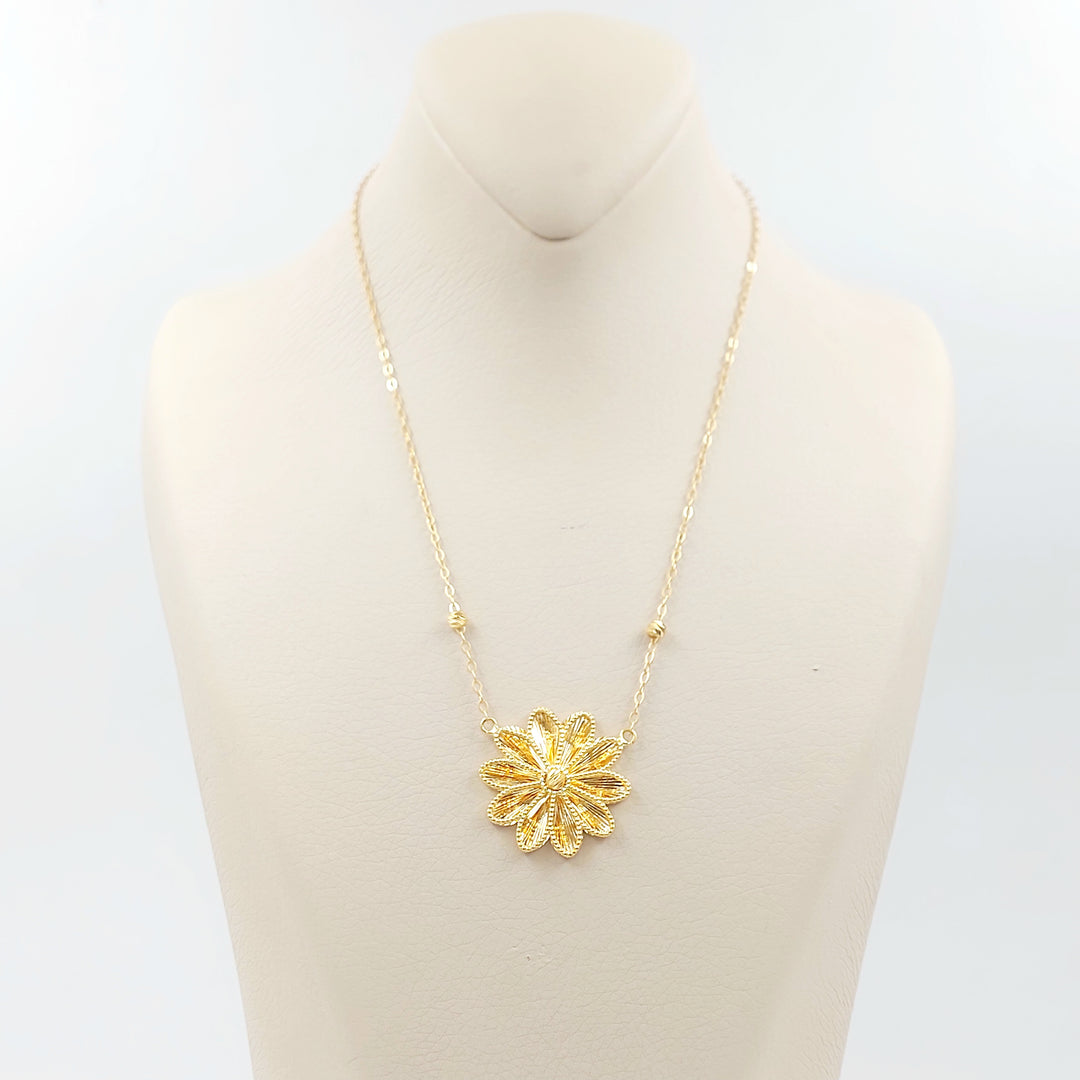 21K عقد شمس اكسترا-مجوهرات الشيخ سعيد-Saeed Jewelry 