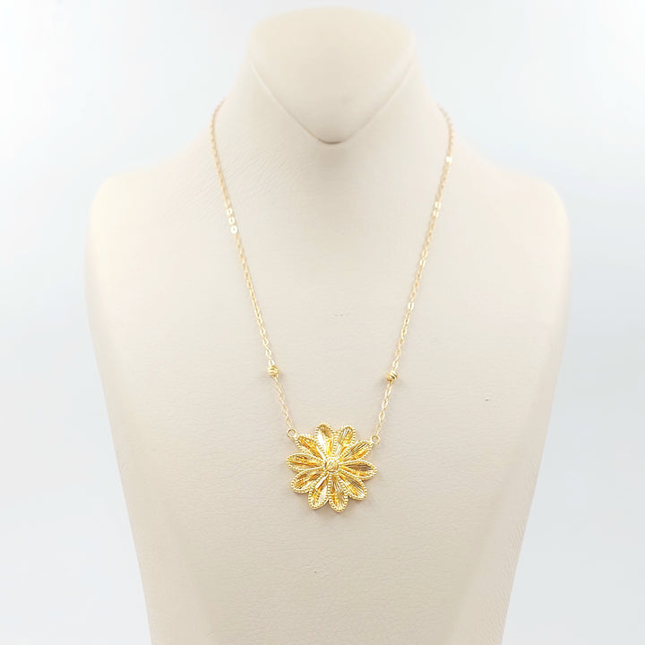 21K عقد شمس اكسترا-مجوهرات الشيخ سعيد-Saeed Jewelry 