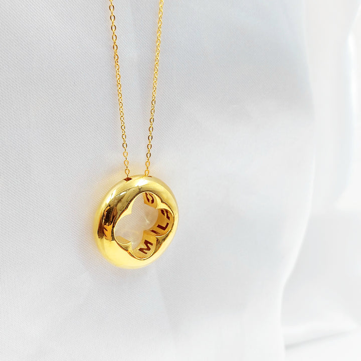 21K عقد وردة اكسترا-مجوهرات الشيخ سعيد-Saeed Jewelry 