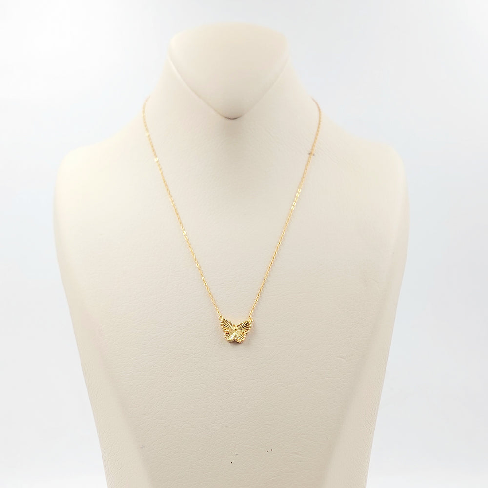 21K عقد فراشة اكسترا-مجوهرات الشيخ سعيد-Saeed Jewelry 