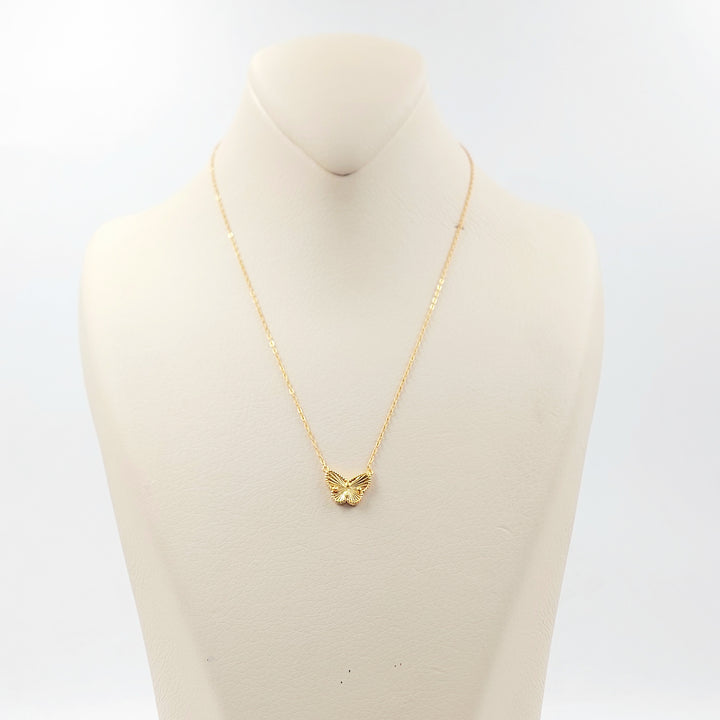 21K عقد فراشة اكسترا-مجوهرات الشيخ سعيد-Saeed Jewelry 