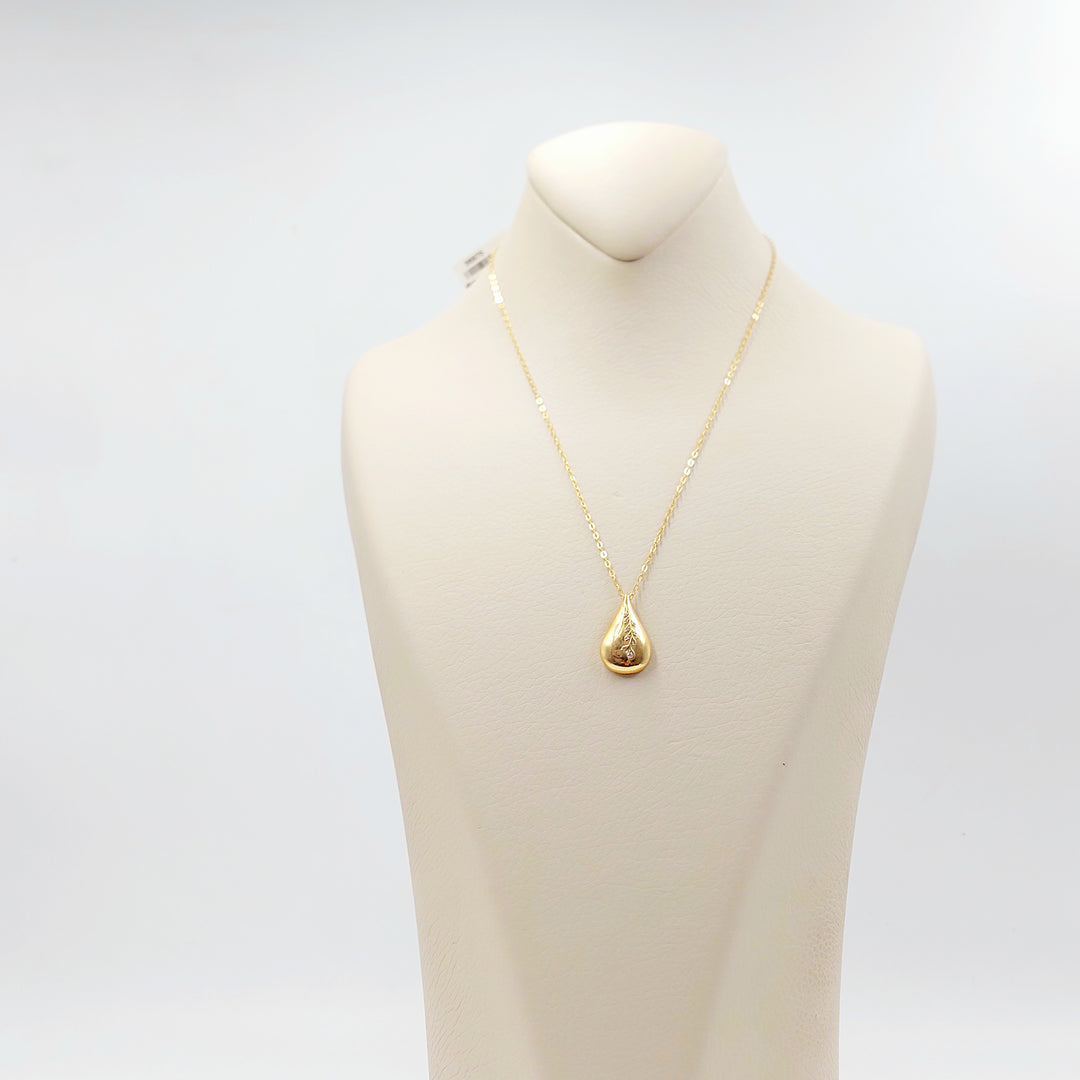 21K عقد دمعة اكسترا-مجوهرات الشيخ سعيد-Saeed Jewelry 