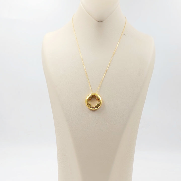 21K عقد وردة اكسترا-مجوهرات الشيخ سعيد-Saeed Jewelry 