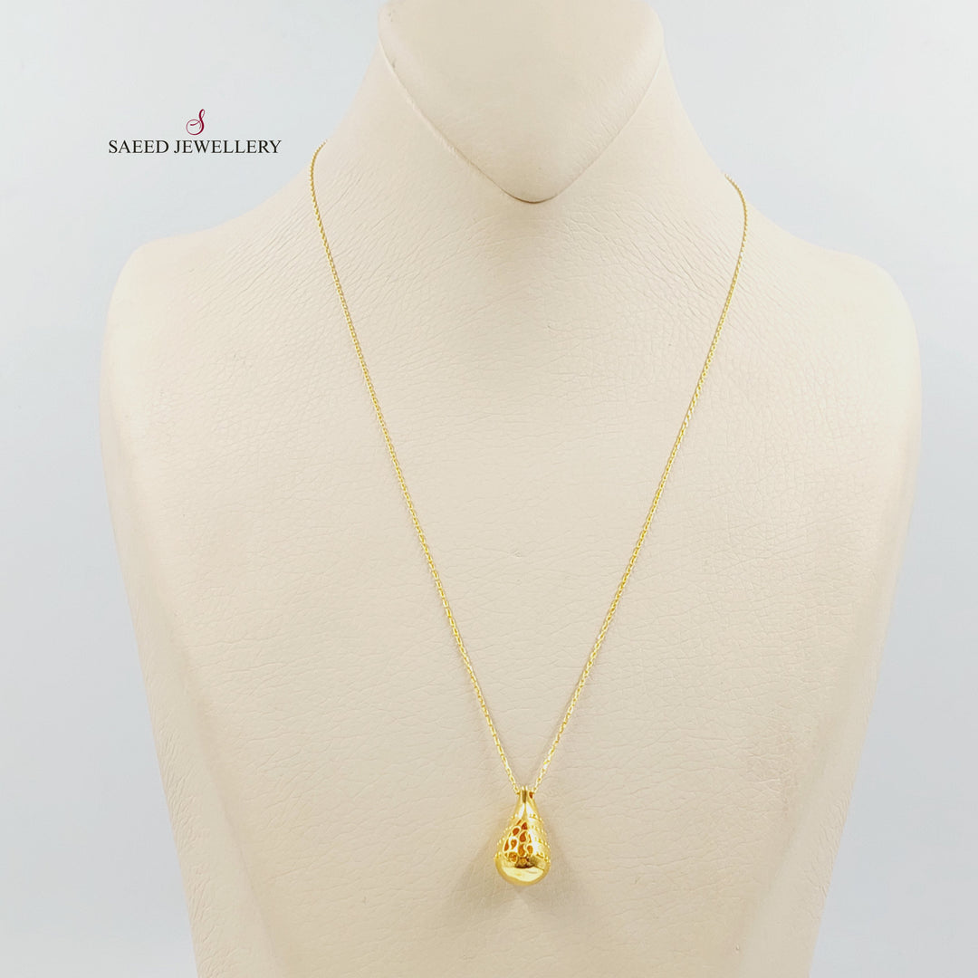 21K عقد لوزة اكسترا-مجوهرات الشيخ سعيد-Saeed Jewelry 