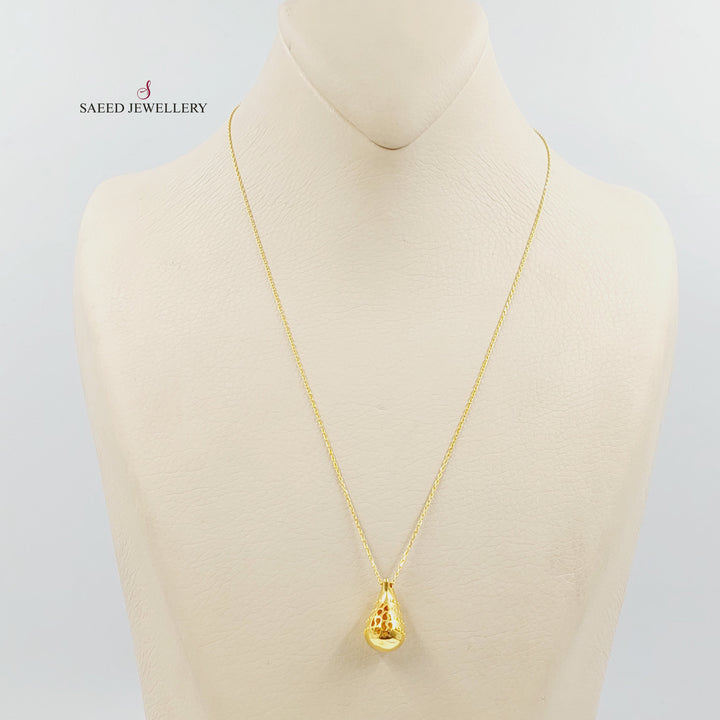 21K عقد لوزة اكسترا-مجوهرات الشيخ سعيد-Saeed Jewelry 