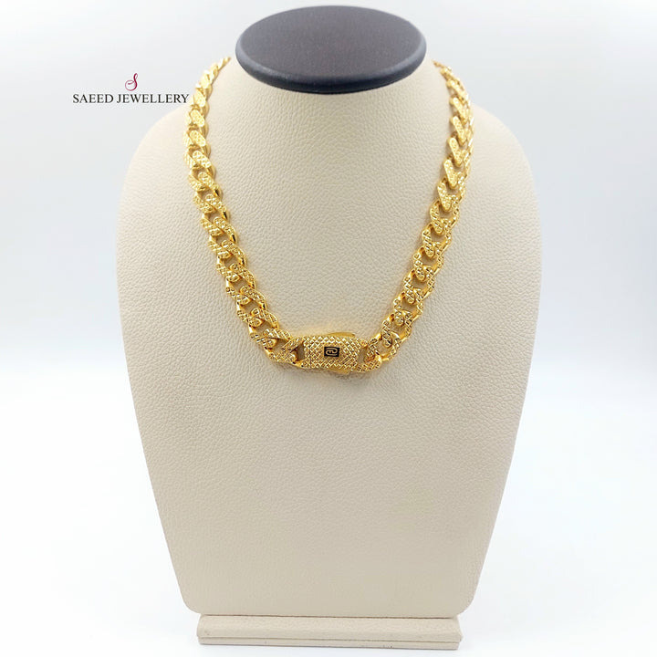 21K عقد جنزير اكسترا-مجوهرات الشيخ سعيد-Saeed Jewelry 