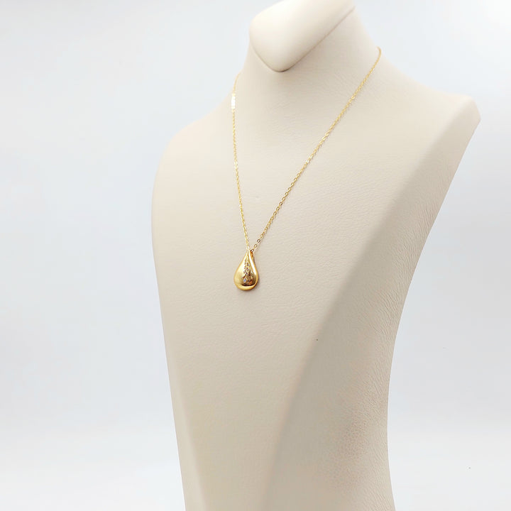 21K عقد دمعة اكسترا-مجوهرات الشيخ سعيد-Saeed Jewelry 