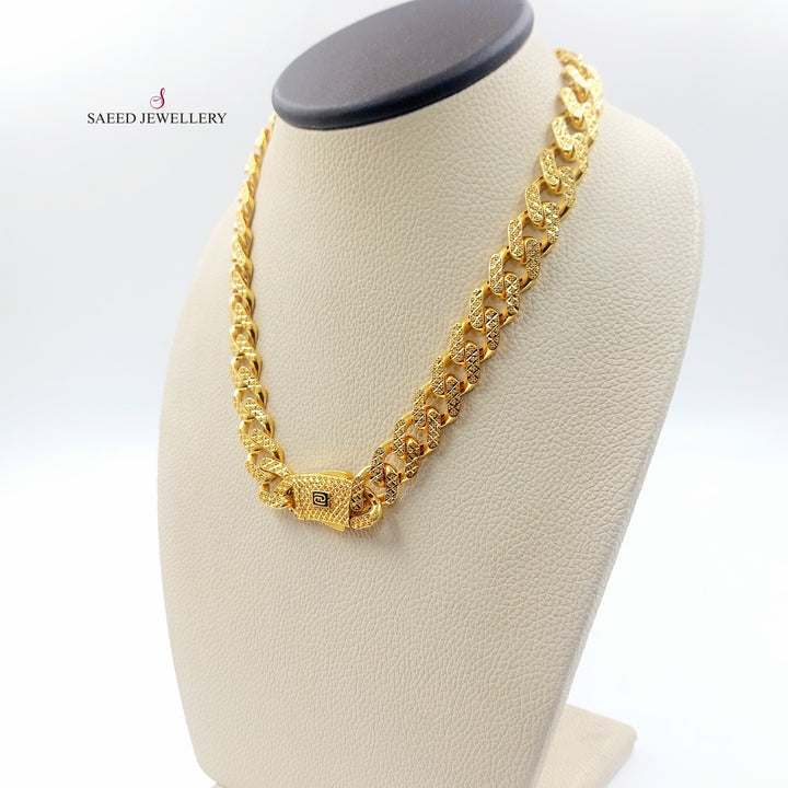 21K عقد جنزير اكسترا-مجوهرات الشيخ سعيد-Saeed Jewelry 