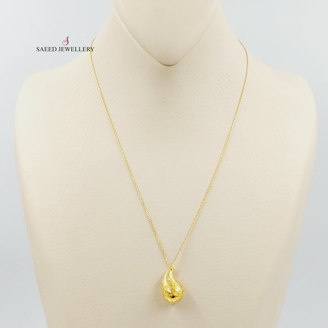 21K عقد لوزة اكسترا-مجوهرات الشيخ سعيد-Saeed Jewelry 