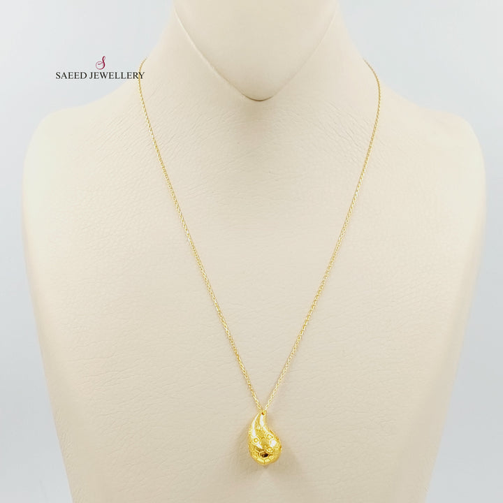 21K عقد لوزة اكسترا-مجوهرات الشيخ سعيد-Saeed Jewelry 