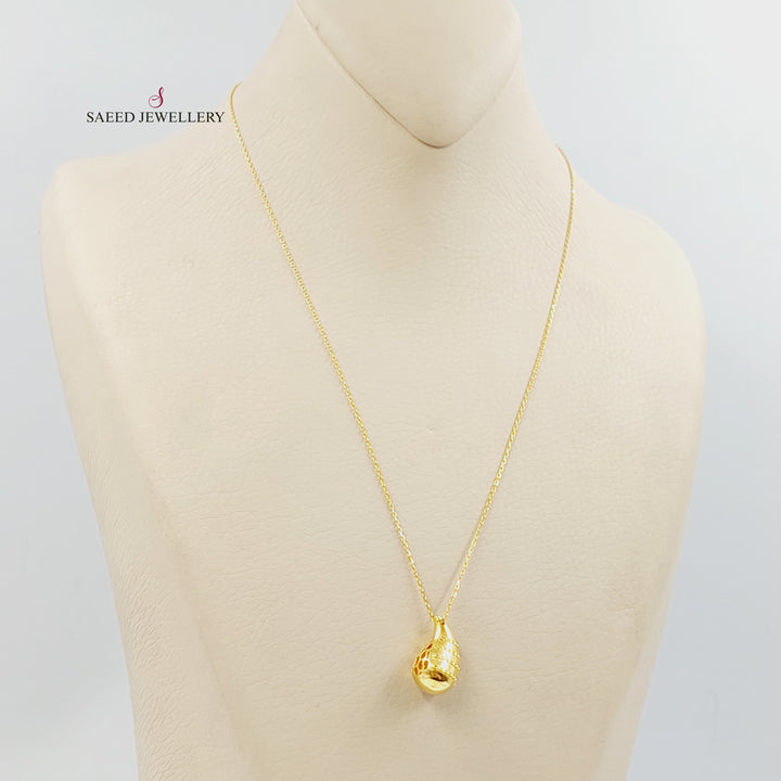 21K عقد لوزة اكسترا-مجوهرات الشيخ سعيد-Saeed Jewelry 