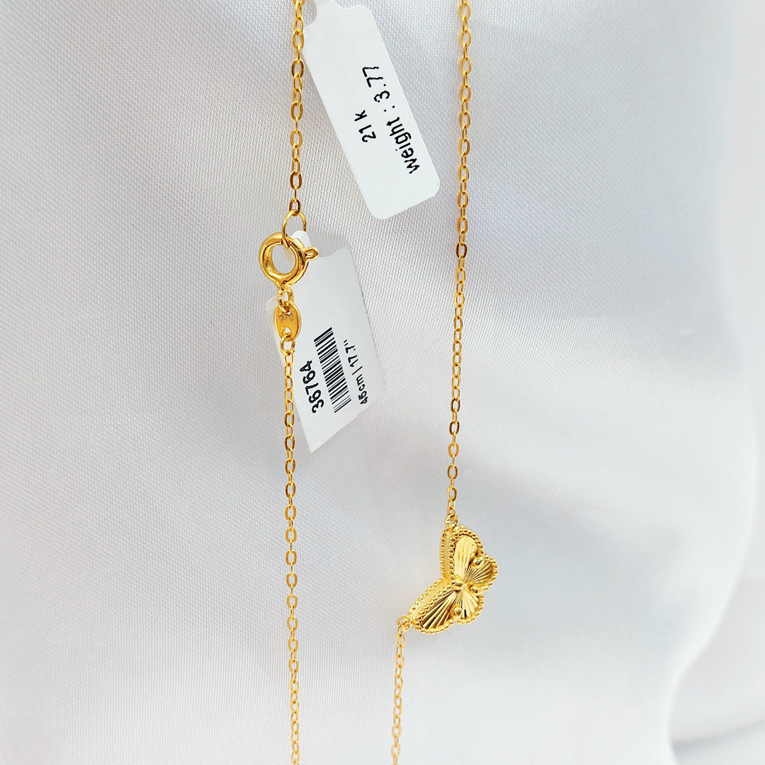 21K عقد فراشة اكسترا-مجوهرات الشيخ سعيد-Saeed Jewelry 