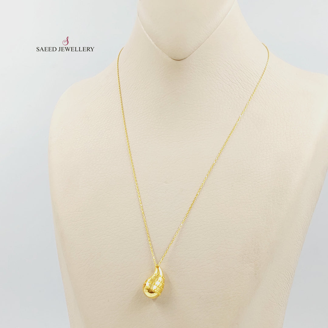 21K عقد لوزة اكسترا-مجوهرات الشيخ سعيد-Saeed Jewelry 