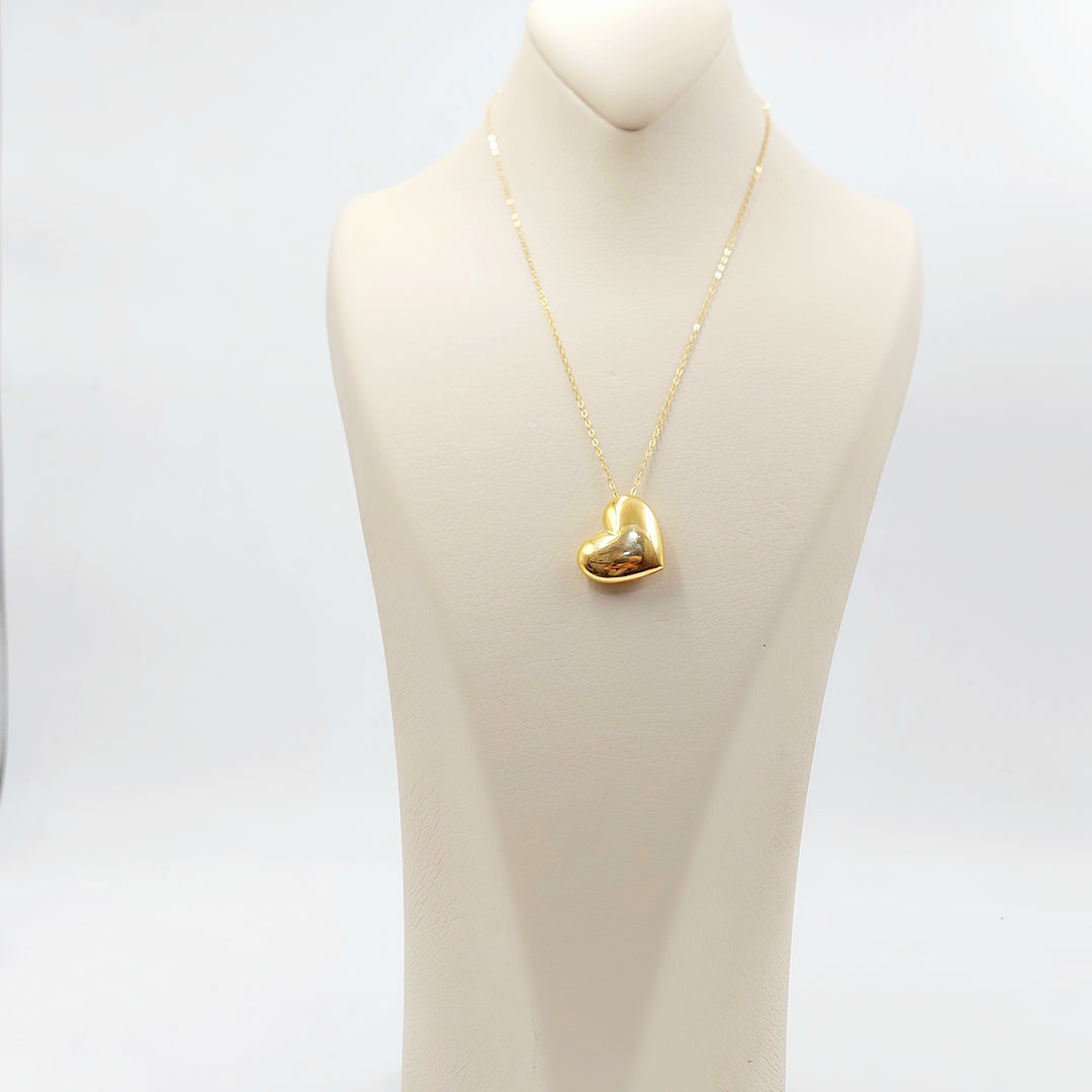 21K عقد قلب اكسترا-مجوهرات الشيخ سعيد-Saeed Jewelry 