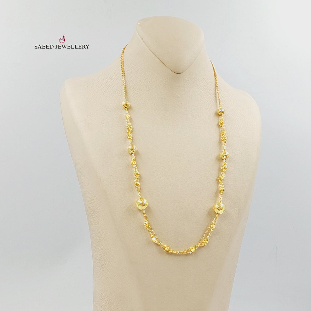 21K عقد طابات اكسترا-مجوهرات الشيخ سعيد-Saeed Jewelry 