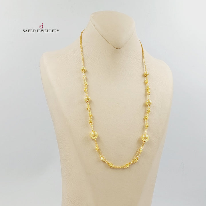 21K عقد طابات اكسترا-مجوهرات الشيخ سعيد-Saeed Jewelry 