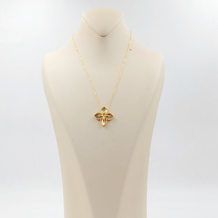 21K عقد وردة اكسترا-مجوهرات الشيخ سعيد-Saeed Jewelry 