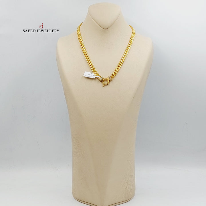 21K عقد جنزير مينا مرصع-مجوهرات الشيخ سعيد-Saeed Jewelry 