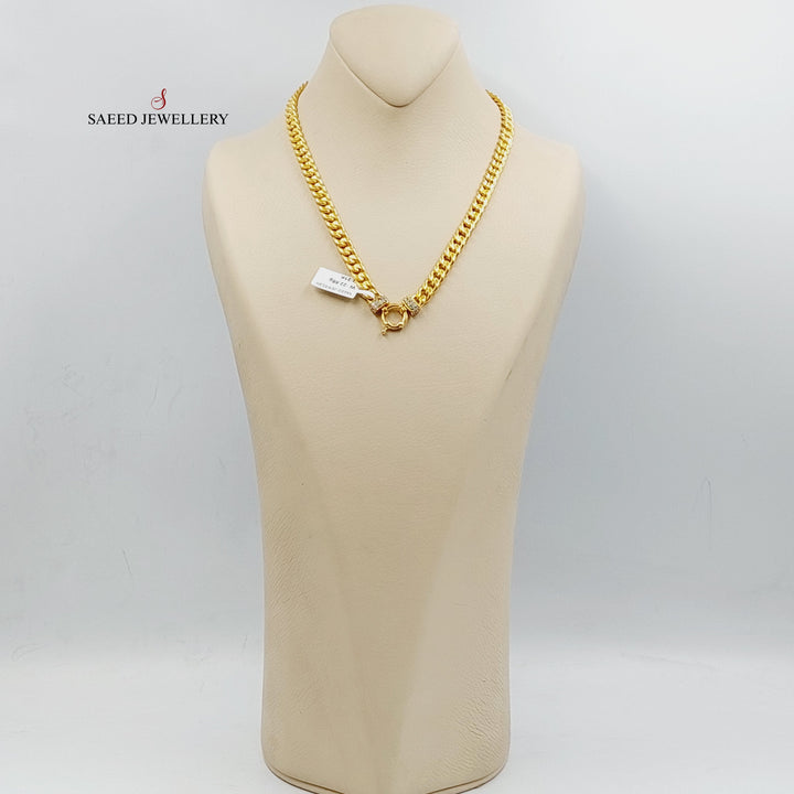 21K عقد جنزير مينا مرصع-مجوهرات الشيخ سعيد-Saeed Jewelry 