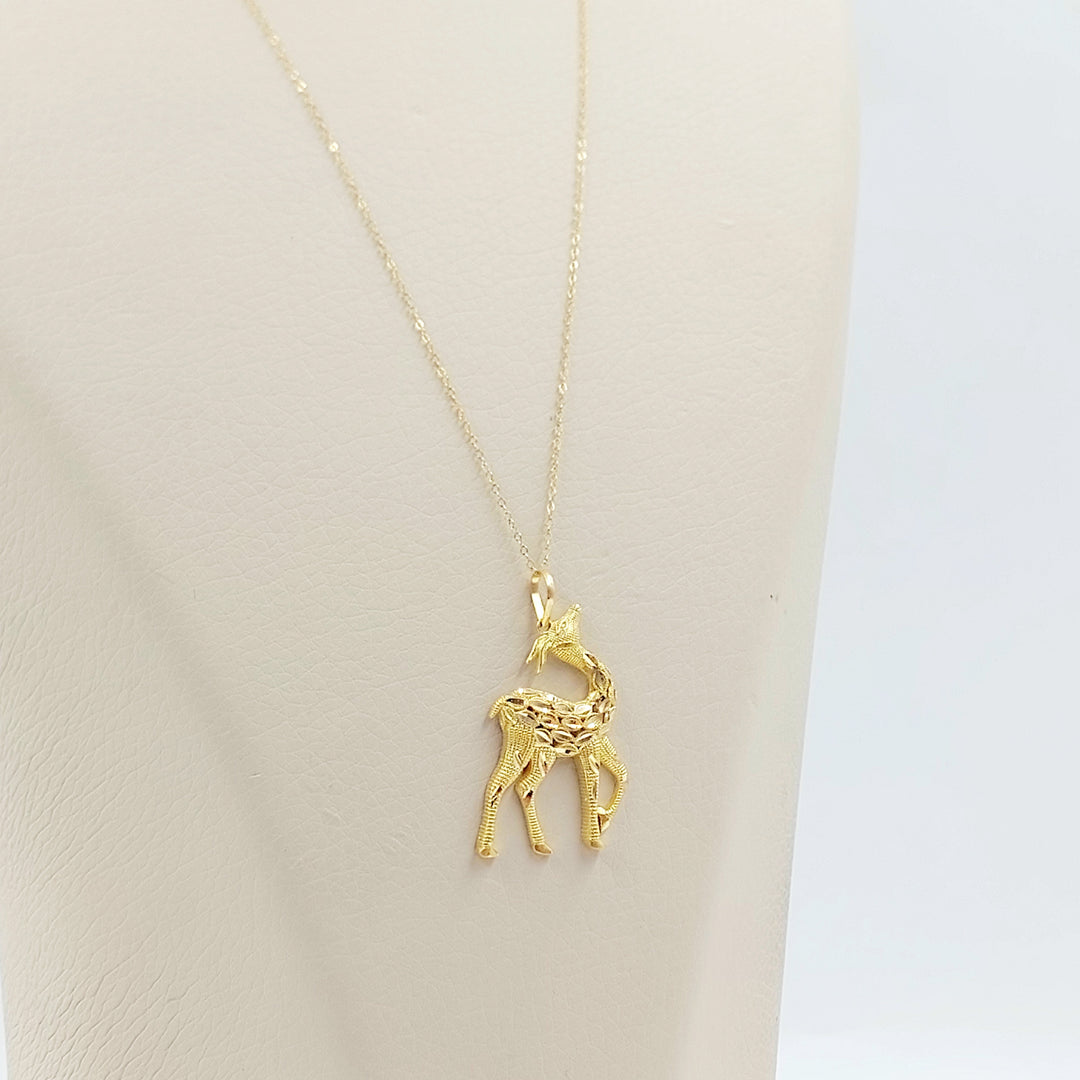 21K عقد غزال-مجوهرات الشيخ سعيد-Saeed Jewelry 