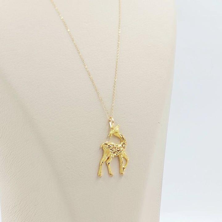 21K عقد غزال-مجوهرات الشيخ سعيد-Saeed Jewelry 