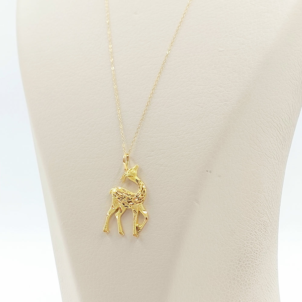 21K عقد غزال-مجوهرات الشيخ سعيد-Saeed Jewelry 