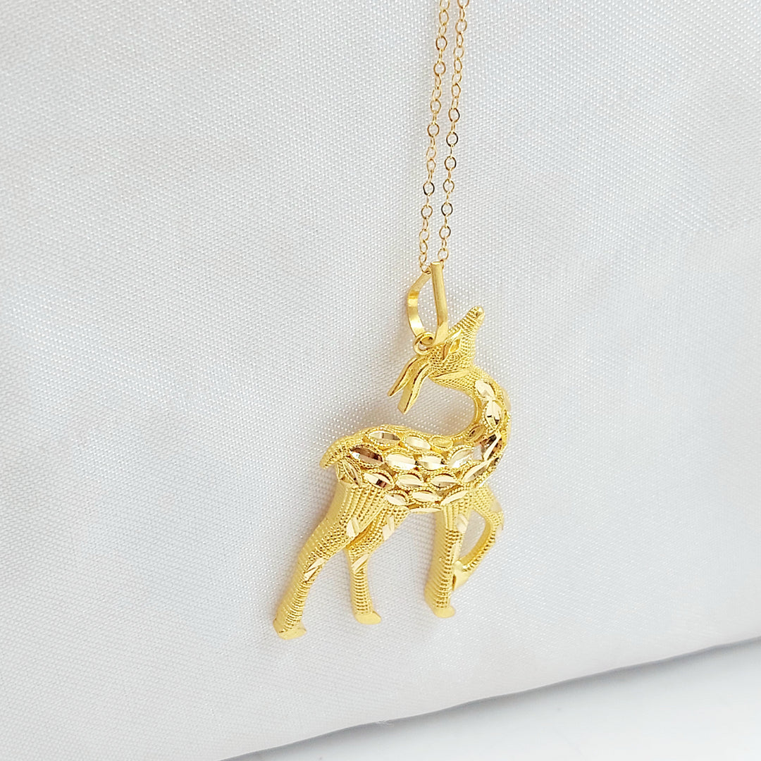 21K عقد غزال-مجوهرات الشيخ سعيد-Saeed Jewelry 