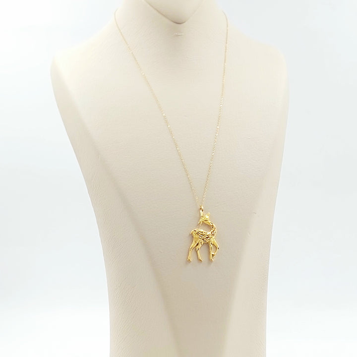 21K عقد غزال-مجوهرات الشيخ سعيد-Saeed Jewelry 