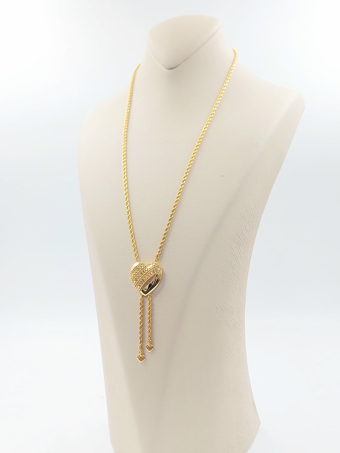 21K عقد مسبحة قلب-مجوهرات الشيخ سعيد-Saeed Jewelry 